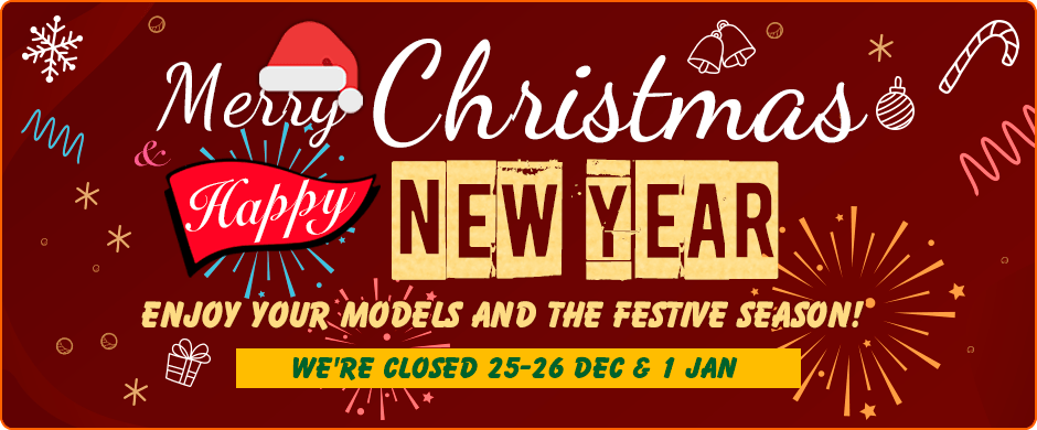 Merry Christmas and Happy New Year! We close on 25-26th Dec and 1st Jan.