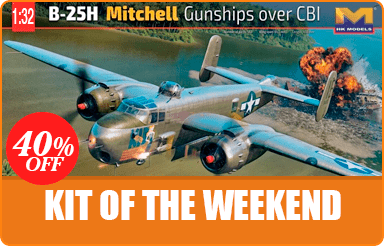 Kit of the Day: HK Models 01E037 1/32 North American B-25H Mitchell Gunships over CBI