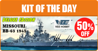 Kit of the Day: VEE HOBBY E57003 1/700 USS Missouri Battleship BB-63 1945