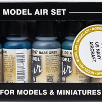 Acrylic colors set for Airbrush Vallejo Model Air USN Set 71157 US