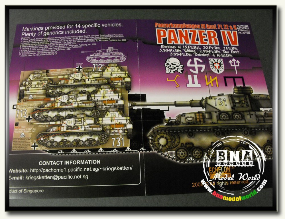 Decals for 1/35 Panzer IV Ausf.F1/F2/G