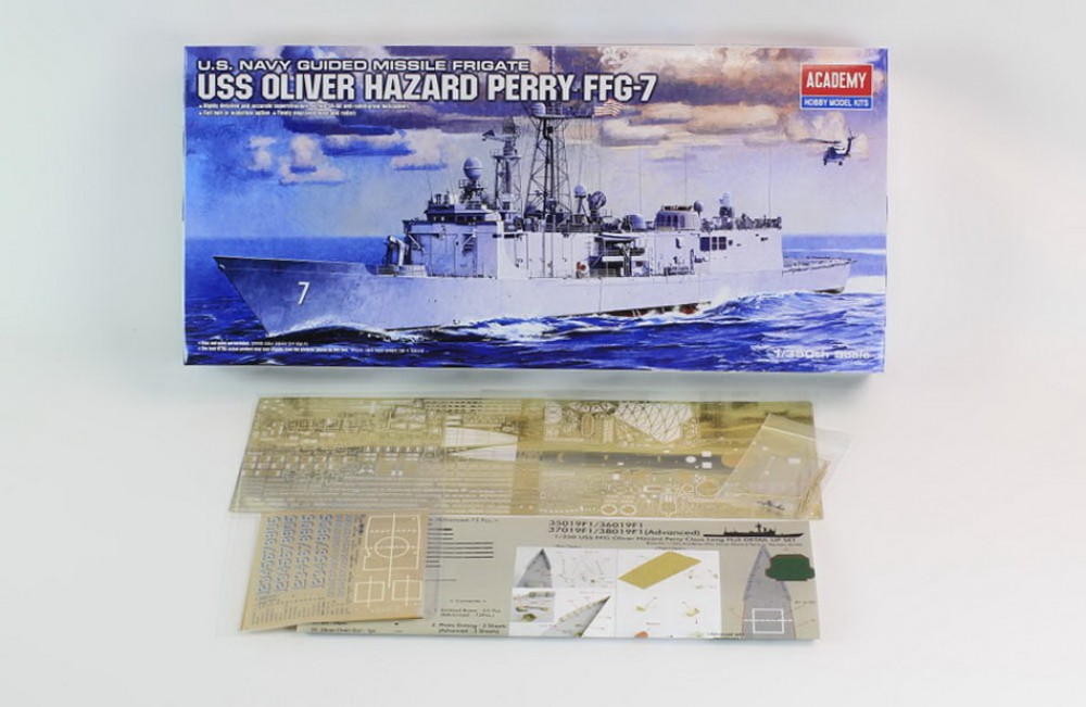 Academy 1/350 USS FFG-7 Oliver Hazard Perry Frigate Complete kit ...