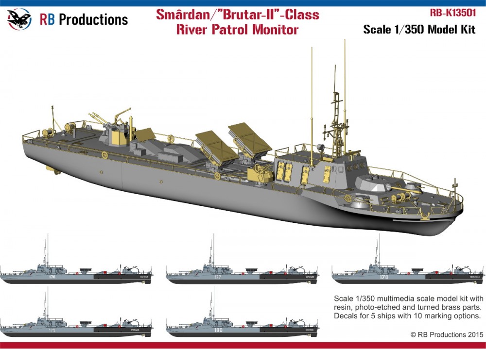 1/350 Smardan/Brutar II-Class River Patrol Monitor (Multimedia model kit)