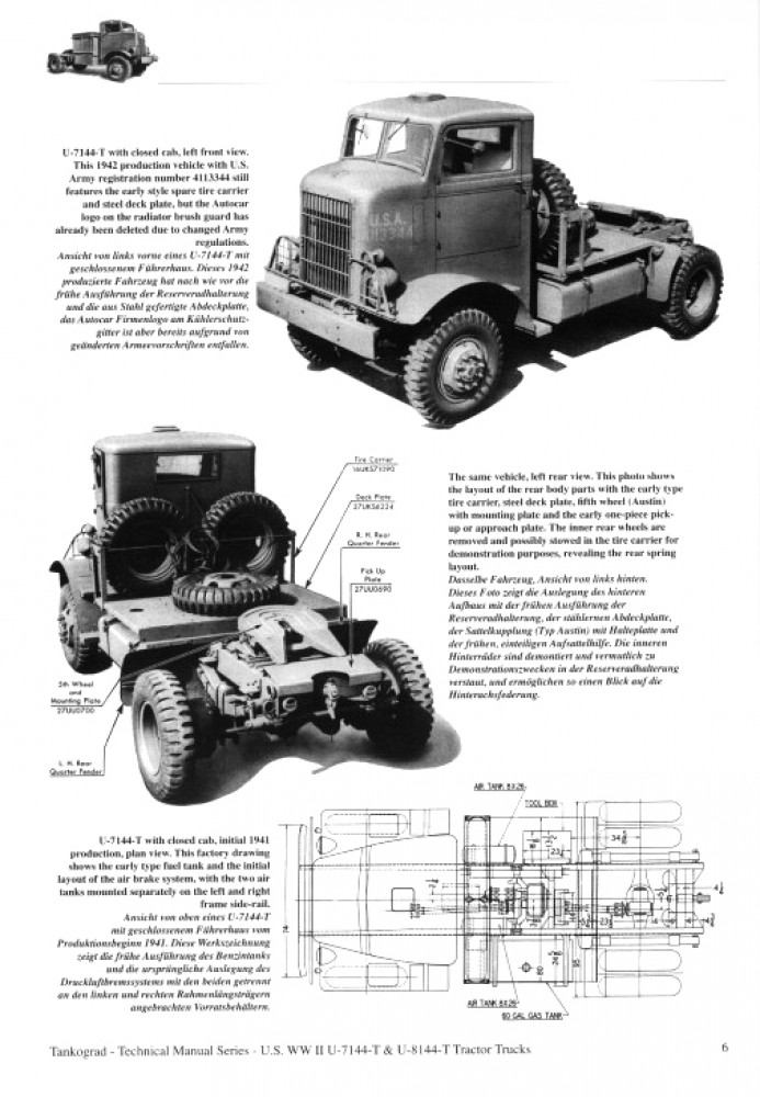 Wwii Vehicles Technical Manual Vol.5 Us Autocar U-7144t & U-8144t 