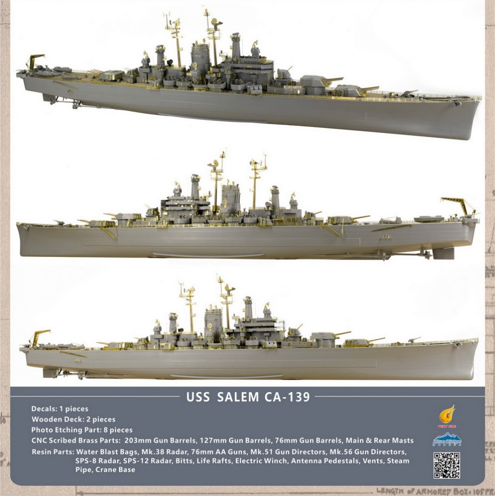 1/350 USS Salem (CA-139) Des Moines-class Heavy Cruiser [Deluxe Edition]