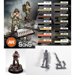 Buy US AIRBORNE DIVISION, D-DAY WARGAME STARTER SET 14 COLORS & 1 FIGURE  (EXCLUSIVE 101ST RADIO OPERATOR) online for 39,95€