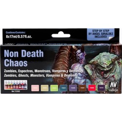 Vallejo Non Death Chaos Paint Set, (8 Game Colors And Guide) – Dark Elf Dice