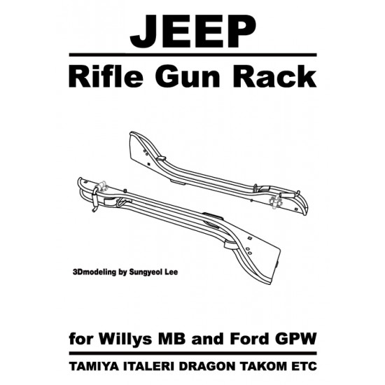 1/35 Jeep Rifle Gun Rack for Willys MB and Ford GPW