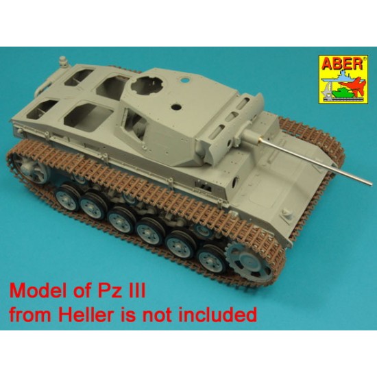 1/16 PzKpfw.III Ausf.J Late/L/M Gun Barrel 50mm KwK 39 L/60 for Das Werk/Heller kits