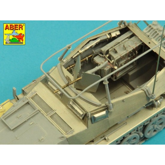 1/35 Gun Barrel for German Machine Gun MG34 with Panzerschild