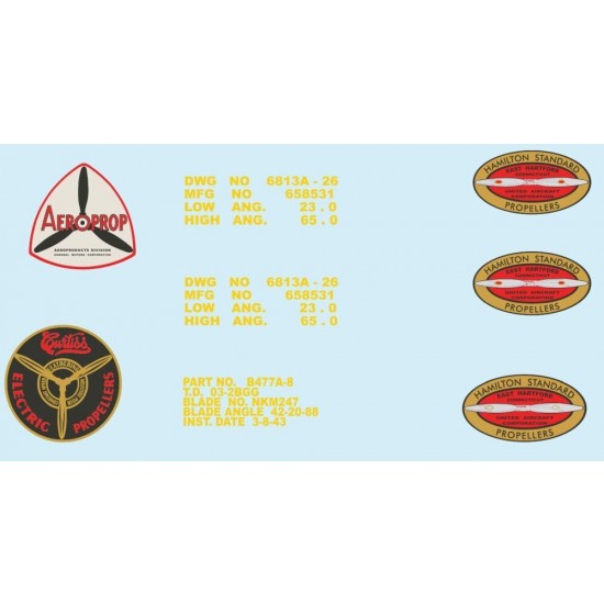 Decal for 1/24 WWII Propeller Logos