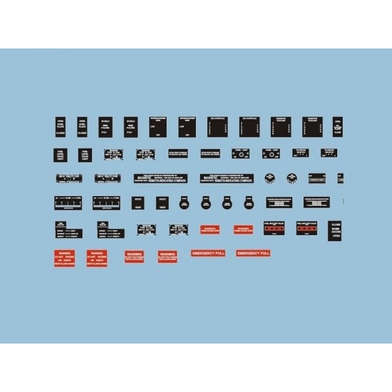 1/48 WWII Allied Cockpit Placards & Dataplates Decals