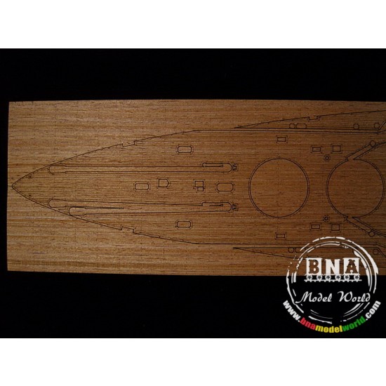 1/350 German Battleship Markgraf Wooden Deck w/PE for ICM Model kit #S.005