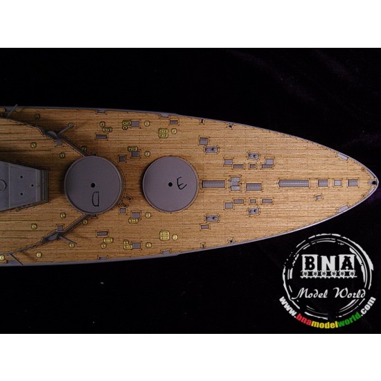 1/350 German Battleship Markgraf Wooden Deck w/PE for ICM Model kit #S.005