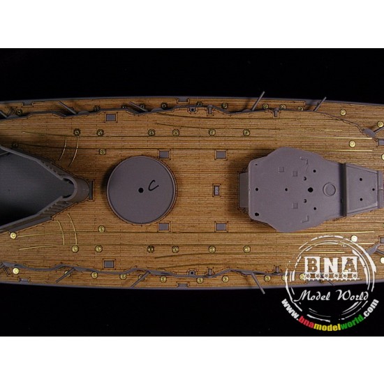 1/350 German Battleship Markgraf Wooden Deck w/PE for ICM Model kit #S.005