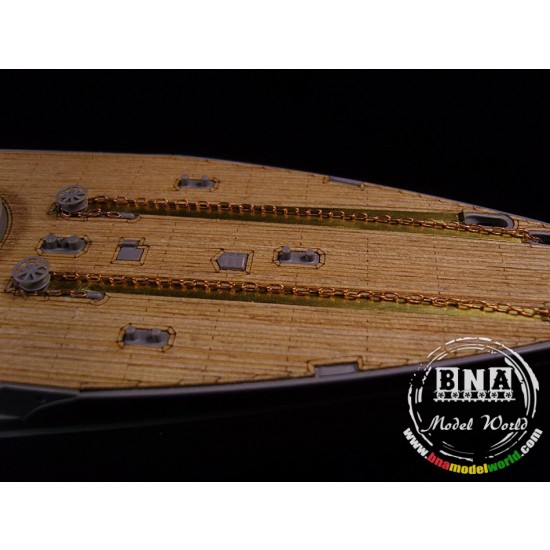 1/350 German Battleship Markgraf Wooden Deck w/PE for ICM Model kit #S.005