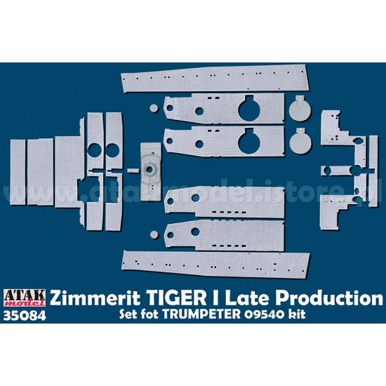 1/35 Tiger I Late Production Zimmerit set for Trumpeter #09540