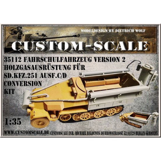 1/35 Holzgasausrustung Conversion set for Sd.Kfz.251 Ausf. C/D