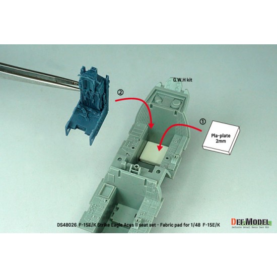 1/48 F-15E/K Strike Eagle Aces II Seats set Fabric pad ver