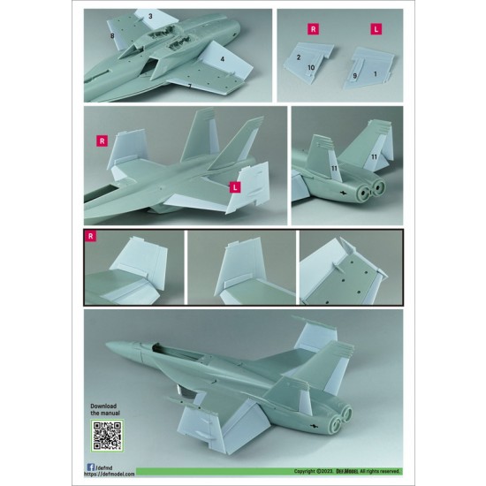 1/72 F/A-18E/F Super Hornet Folding Wing set for Academy kits