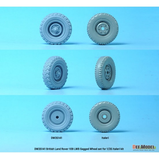 1/35 British Land Rover 109 LWB Wheel set for italeri kits