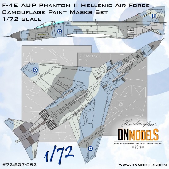 1/72 F-4E AUP Phantom II Hellenic Air Force Camouflage Paint Masks Set