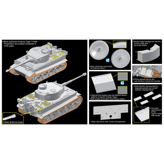 1/35 PzKpfw.VI Ausf.E SdKfz.181 Tiger I Tunisian Initial sPzAbt.501 & Pz.Rgt.7 Tunisia