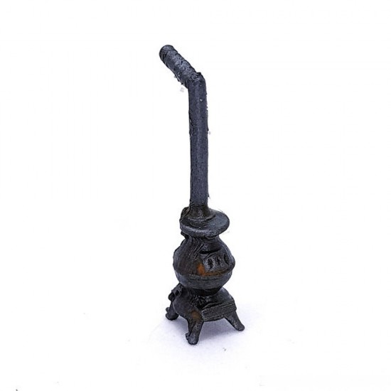 1/72 Miniature Furniture Iron Cast Stoves (2pcs), 19th/20th centuries