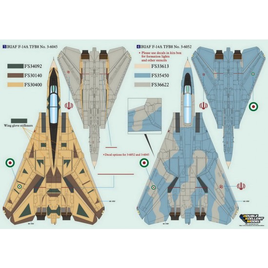 1/48 USN F-14A/B VF-84/101/103/ & IRIAF #1 Decals for Hasegawa/Italeri/Revell/Tamiya