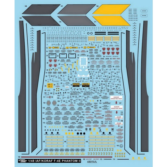 Decals for 1/48 IAF & ROKAF F-4E Phantom Collection #1