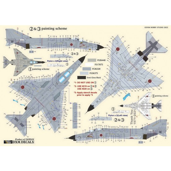 1/72 JASDF ADTW F-4 Phantom Last Flight 2021 Decals for Hasegawa/Finemolds/Fujimi kits