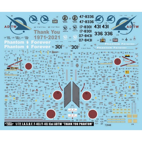 1/72 JASDF ADTW F-4 Phantom Last Flight 2021 Decals for Hasegawa/Finemolds/Fujimi kits