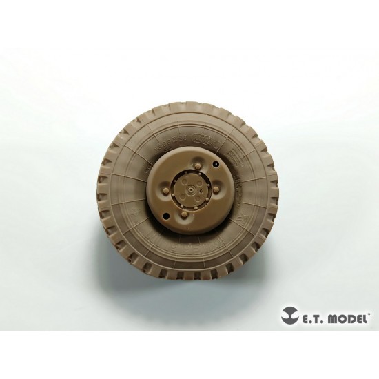 1/35 Modern U.S. M1070 Truck Tractor Sagged Wheels for Hobbyboss Kit