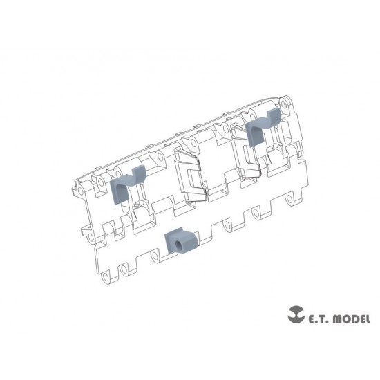 1/35 Tiger II/Jagdtiger Spare Track Brackets (For Common Version Track)