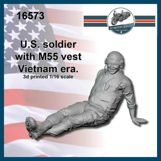1/16 US Soldier with M55 Vest, Vietnam Era (3D Printed Kit)