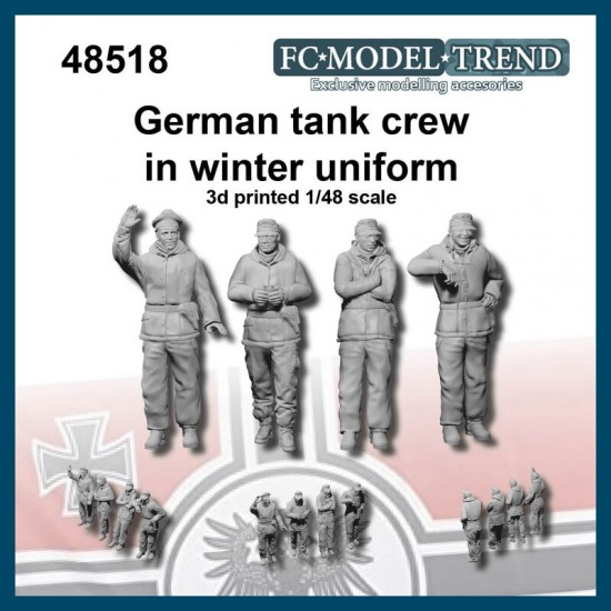 1/48 German Tank Crew In Winter Uniform (4 figures)