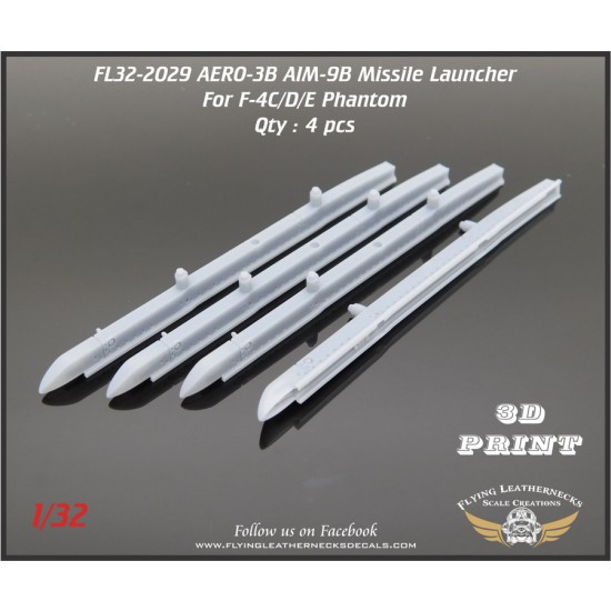 1/32 AERO-3B Missile Launcher for USAF F-4 Phantom (4pcs)