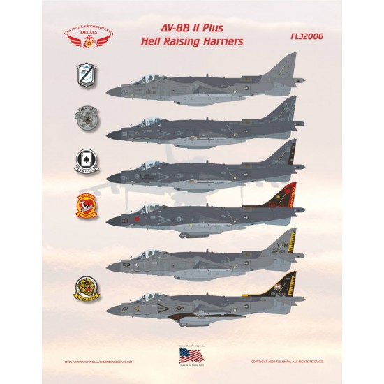 1/32 AV-8B II Plus Hell Raising Harriers Decal