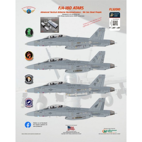 1/32 F/A-18D ATARS VMFA(AW)s 121, 224, 332 and 533 Decal