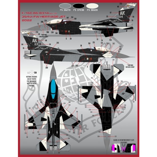 Decals for 1/48  PACAF F-16 Viper Demo