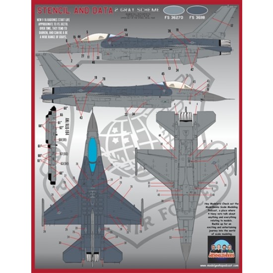 Decals for 1/48  PACAF F-16 Viper Demo