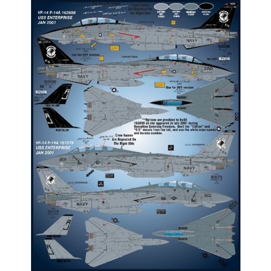 Decals for 1/48 US Navy Tomcat Colours & Markings Part V