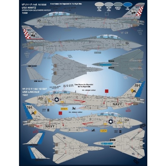 Decals for 1/48 US Navy Tomcat Colours & Markings Part V