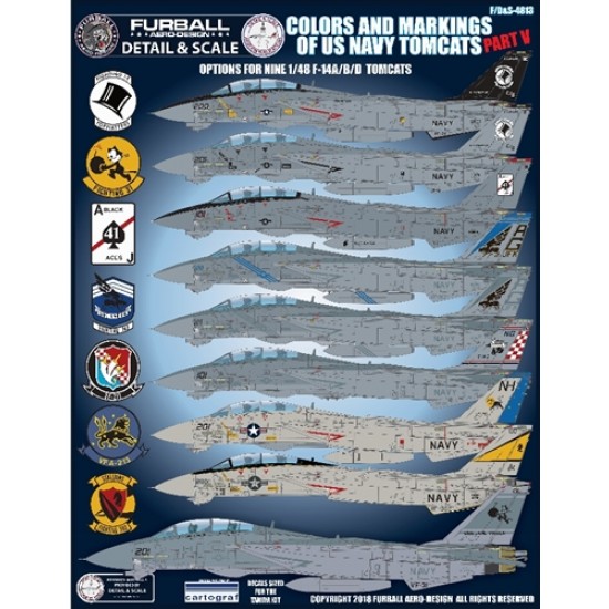 Decals for 1/48 US Navy Tomcat Colours & Markings Part V