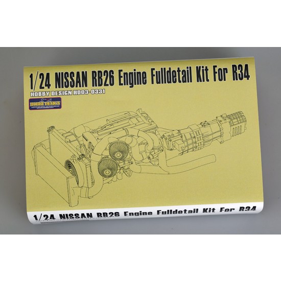 1/24 Nissan RB26 Full Detail Engine Kit for Skyline GT-R (R34) kit (Resin)