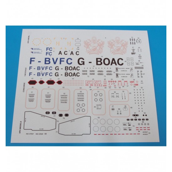 1/48 Aerospatiale Concorde Decals Air France and British Airways