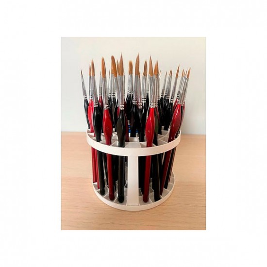 Synthetic Paint Brush Set Holder & Brushes