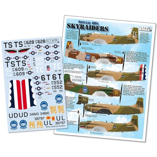 Decals for 1/48 Douglas A-1 Special OPs Skyraiders