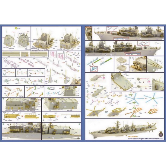 1/350 HMS Westminster F237 Type 23 Frigate Detail-up Set for Trumpeter kit #04546