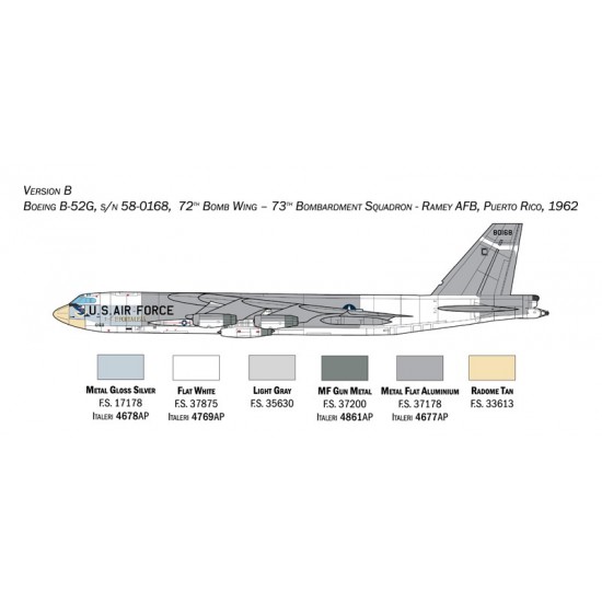 1/72 Boeing B-52G Stratofortress Early Version with Hound Dog Missiles